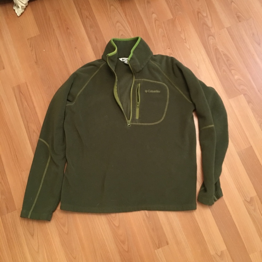 Columbia youth XL olive green fleece